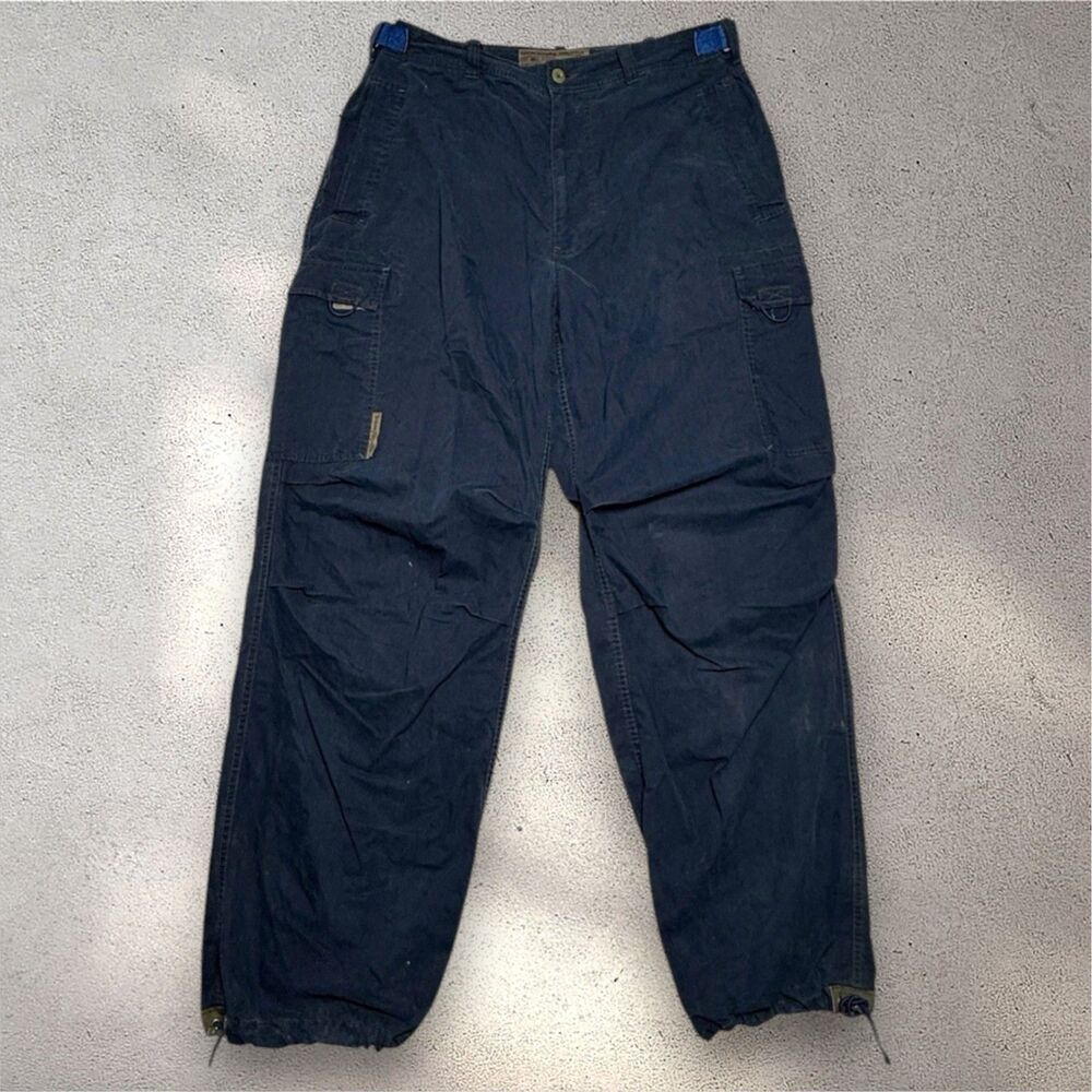 Vintage Abercrombie & Fitch Mens Y2K Utility Baggy Cargo Paratrooper Pants Large